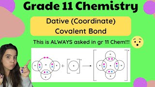 Dative coordinate Covalent Bond Grade 11 Chemistry [upl. by Ronnica112]