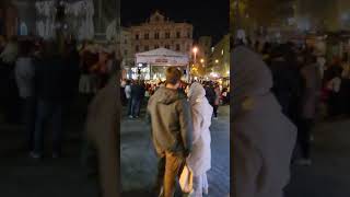 Friday night outdoor food market in Brno Czech Republic [upl. by Sopher]