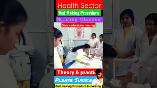 bed making procedure in nursing । health sector। medical classes Growthbio [upl. by Eibur]