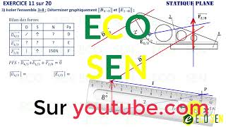 Statique Plane  Exercice 11 sur 20 [upl. by Suolkcin]