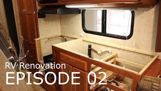 Bigfoot Renovation Ep 02  RV Countertop Removal [upl. by Itnuahsa467]