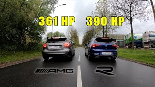 Mercedes A45 AMG vs Stage 1 Volkswagen Golf 8R Launch Control Race amp Revving [upl. by Yssac]