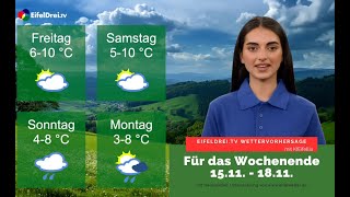 EifelDreiTV KI Wettervorhersage für 15  18 November [upl. by Warenne316]