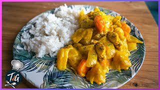 POLLO al CURRY con verduras Receta super fácil [upl. by Notterb373]