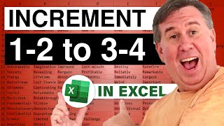 Excel  How To Increment Both Numbers In A Range In Excel  Episode 1969 [upl. by Harms]