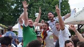 Public Viewing im Schlossgarten Fans feiern 30Sieg gegen die Slowakei [upl. by Ahsenat957]