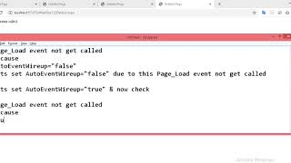 page load not working in asp net c [upl. by Kcirdek]