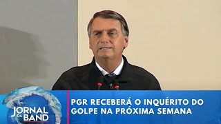 PGR receberá o inquérito do golpe na próxima semana  Jornal da Band [upl. by Agnesse164]