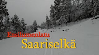 Saariselkä ensilumenlatu Murtomaasuksilla hiihto Kaamosta kohden mennään [upl. by Keon229]