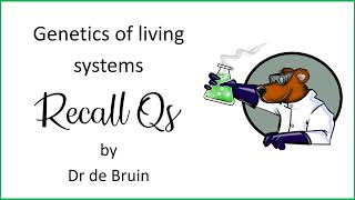 Genetics of living systems 611 Cellular Control  Chapter 19  A2 Biology  Recall Questions [upl. by Angelle]