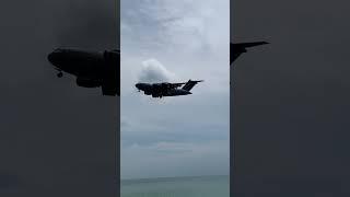 USAF C17 landing at UTapao runway 36 [upl. by Pinsky]