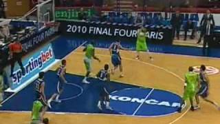 Basket  fin du parcours européen de lASVEL contre Zagreb [upl. by Rehpotsihc]