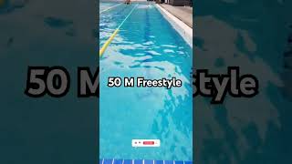 50m Freestyle swimming time🏊 swimming class viralvideo viralshorts youtubeshorts youtubevideo [upl. by Hcurob]