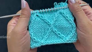 Knitting Diamond Design for Pullovers [upl. by Leann]