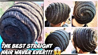 THE BEST OG 360 WAVE STRAIGHT HAIR WAVER EVER NO FORKS DEFINITION amp CROWN GO CRAZY MUST SEE [upl. by Spohr487]