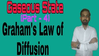 Grahams Law of Diffusion l Gaseous State [upl. by Aicenod]