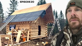 Winter Log Cabin Build on OffGrid Homestead EP20 [upl. by Raimund]