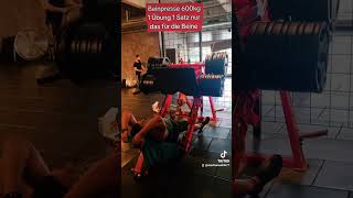 Beinpresse 600kg nur 1 Übung nur 1 Satz für das ganze Beintraining [upl. by Ennairda]