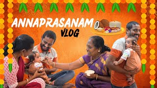 😍1ST FOOD CEREMONY OF OUR YOHANSATHYA❤️அன்னப்ராசனம் CEREMONY VLOG👶5 MONTH BABY FOOD🍱 [upl. by Peppard]