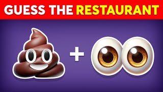 Guess the Fast Food Restaurant by Emoji 🍔🍕 Emoji Quiz  Monkey Quiz [upl. by Uy]