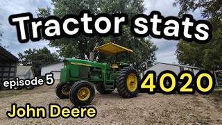 Tractor stats  Episode 5 4020 John Deere [upl. by Che]