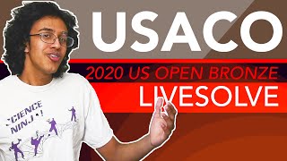 USACO 2021 US Open Contest Bronze Full Contest Pythonish Livesolve [upl. by Omoj686]