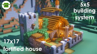 Minecraft  How to Build a Small Fortified House Easy 5x5 System [upl. by Minoru836]