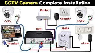 CCTV Camera Complete Installation with DVR ElectricalTechnician [upl. by Alleroif84]