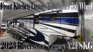 2023 Riverstone 42FSKG Luxury Toy Hauler 5th Wheel by Forestriver  Couchs RV Nation RV Review Tour [upl. by Elfont219]