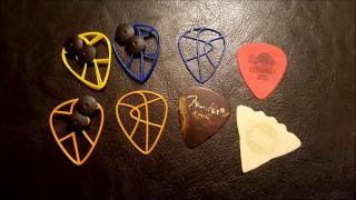 Pick noise comparison xufoy guitar picks a quieter strummingpicking [upl. by Elkin]