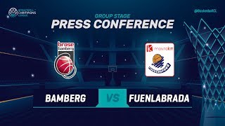 Brose Bamberg v Montakit Fuenlabrada  Press Conf  Basketball Champions League 201819 [upl. by Lexy]