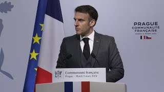 Macron urges Ukraines allies not to be cowards  AFP [upl. by Penhall864]