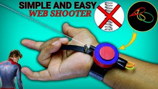 Amazing Spiderman web shooter easy with rubber band  Spiderman web shooter easy without spring [upl. by Ociredef]