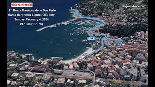 17° Mezza Maratona delle Due Perle 2024 vola sul percorso 3D della mezzamaratona [upl. by Chere]