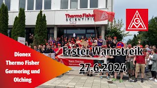 Erster Warnstreik bei Dionex  Thermo Fisher in Germering und Olching [upl. by Siahc]