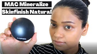 MAC MINERALIZE SKINFINISH NATURAL  face powder  Review amp Demo [upl. by Urbain]