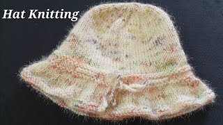 Hat Knitting Sun Hat Knitting Bennie Hat ki Bunai [upl. by Anneres]