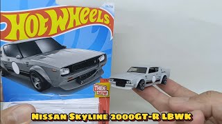 Hot Wheels Nissan Skyline 2000GTR LBWK Grey unboxing dan review [upl. by Ardnazil]