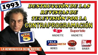 Las TV destruyen revistas de televisión TP SuperTele con contraprogramación V Lazarov  1993 [upl. by Tterab539]