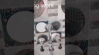 Kichen fitting bathroom fittings Wall mixer installation Mumbai plumbing work subscribe [upl. by Soule]