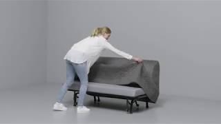 產品示範  LYCKSELE 兩座位梳化床  LYCHSELE Twoseat sofabed Assembly [upl. by Gyatt]