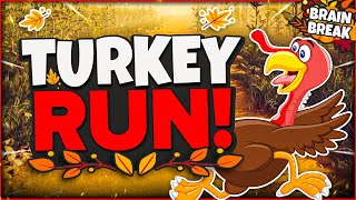 Turkey Run  A Fall Brain Break Activity  Thanksgiving Games For Kids  GoNoodle Games [upl. by Anse]