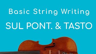 Basic String Writing  Sul Ponticello amp Sul Tasto [upl. by Ayojal]