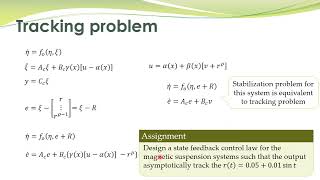 NCS  32  Stabilization and tracking problem using feedback linearization [upl. by Suidualc]