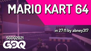 Mario Kart 64 by abney317 in 2711  Summer Games Done Quick 2021 Online [upl. by Ranna]