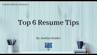 Career Services Presents  Resume Tips  AIMS Education [upl. by Amend295]