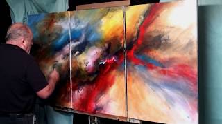 Painting Force of Nature Modern Abstract contemporary art Mix Lang How to DEMO [upl. by Yelyk]