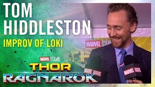 Tom Hiddleston On the Improv in Loki  Marvel Studios Thor Ragnarok Red Carpet Premiere [upl. by Bender88]