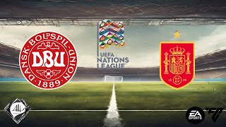 Dinamarca x Espanha  5 Rodada UEFA Nations League  EA FC [upl. by Belinda]