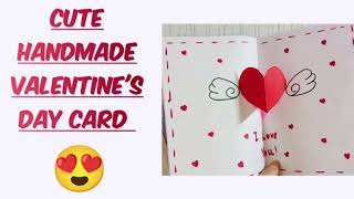 Valentines Day Card Easy Tutorial  Love Greeting Cards Latest design Handmade [upl. by Eriam]